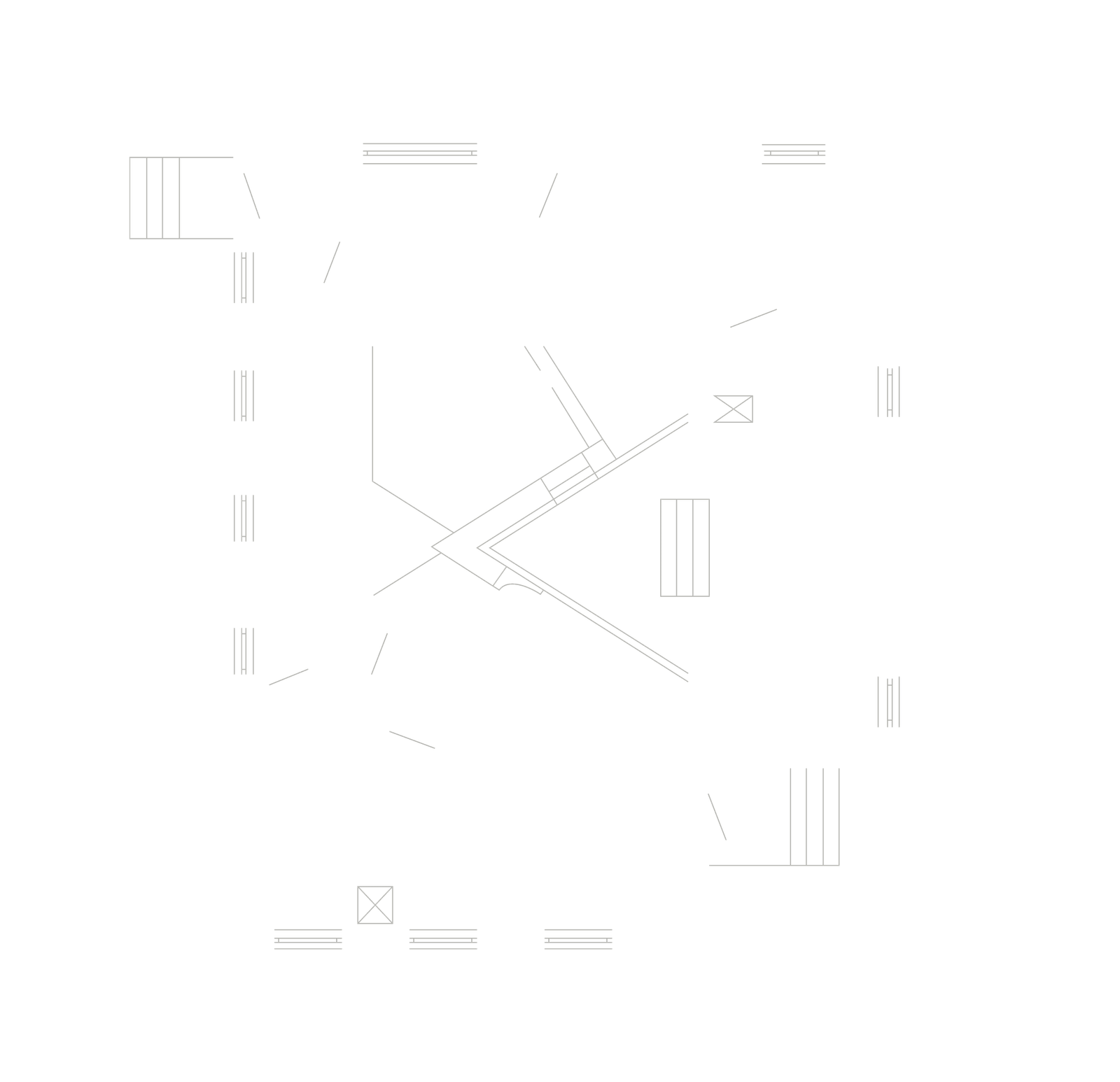 Cadran d'horloge indiquant 2:37 sur fond noir avec des marques blanches pour les heures et les minutes.